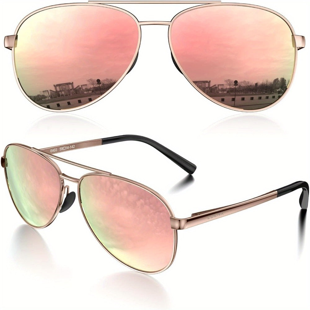Sunglasses for Men - Polarized 59mm Unisex Mirrored & Non-Mirrored Driving Outdoor Eyewear for - product detail view 8