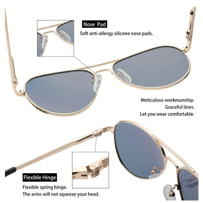 Sunglasses for Men - Polarized 59mm Unisex Mirrored & Non-Mirrored Driving Outdoor Eyewear for - product detail view 14