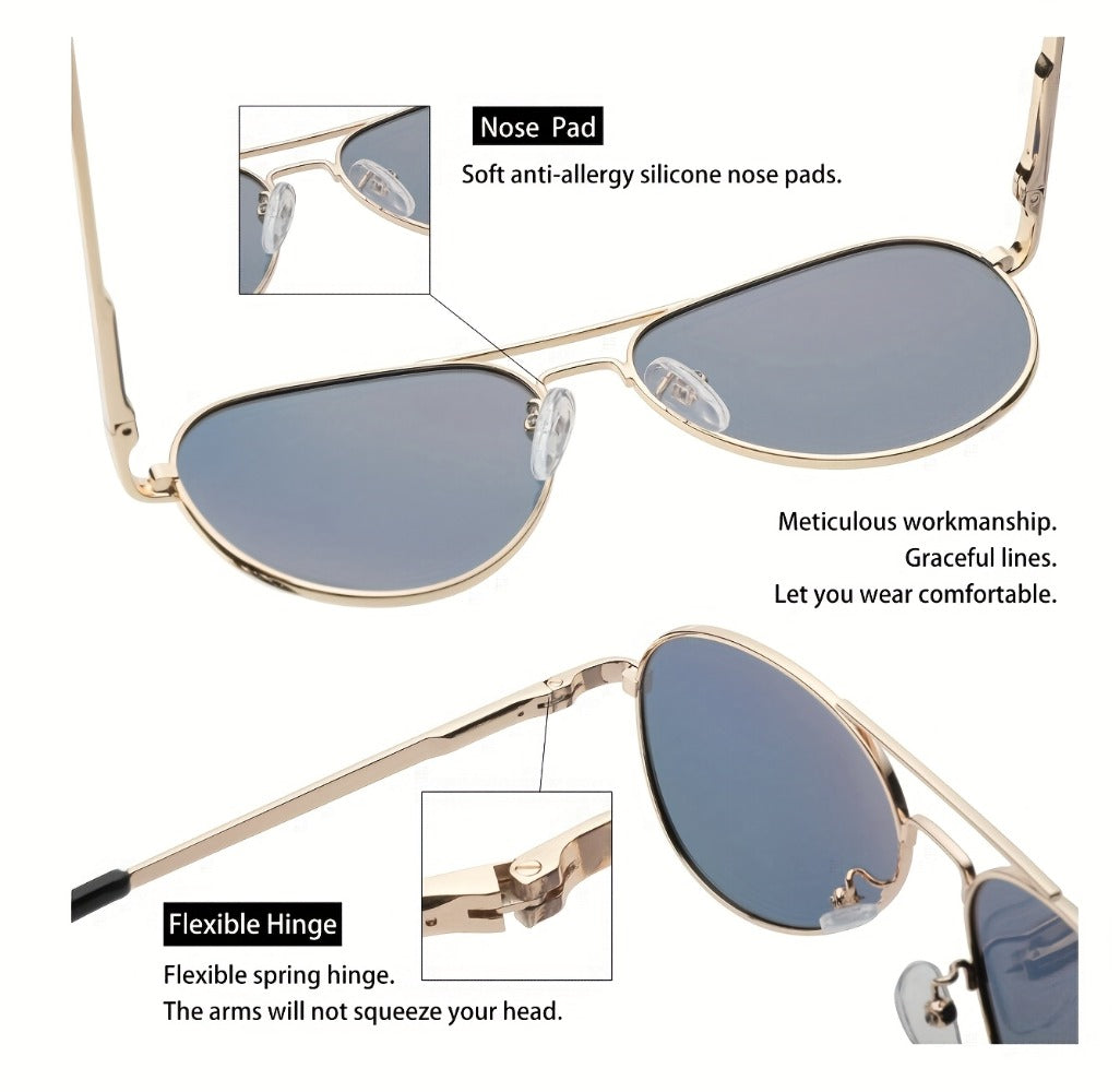 Sunglasses for Men - Polarized 59mm Unisex Mirrored & Non-Mirrored Driving Outdoor Eyewear for - product detail view 24