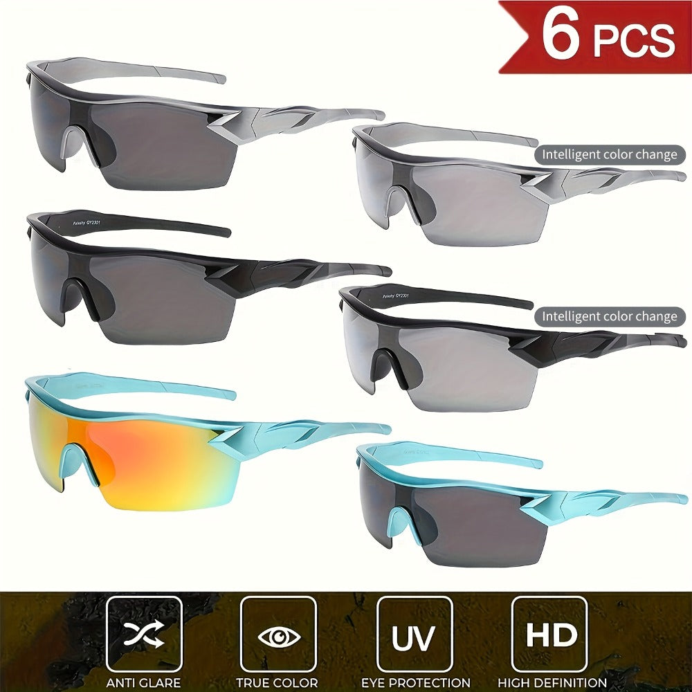 Sunglasses for Men - Polarized 6 Pack Ultra-Light PC Frame Unisex Anti-Glare Driving Eyewear - product detail view 4