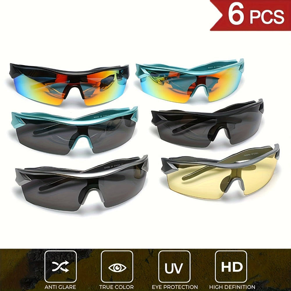 Sunglasses for Men - Polarized 6 Pack Ultra-Light PC Frame Unisex Anti-Glare Driving Eyewear - product detail view 13