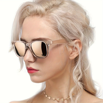 Sunglasses for Women - Polarized for , Anti-Glare Mirror Lenses, Trendy Fashion Shades with UV - product detail view 3
