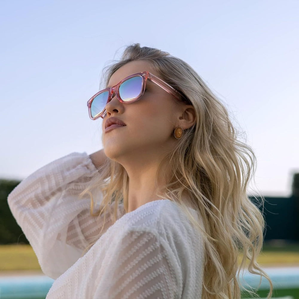 Sunglasses for Women - Polarized for , Anti-Glare Mirror Lenses, Trendy Fashion Shades with UV - product detail view 8