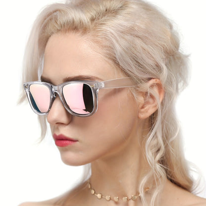 Sunglasses for Women - Polarized for , Anti-Glare Mirror Lenses, Trendy Fashion Shades with UV - product detail view 9