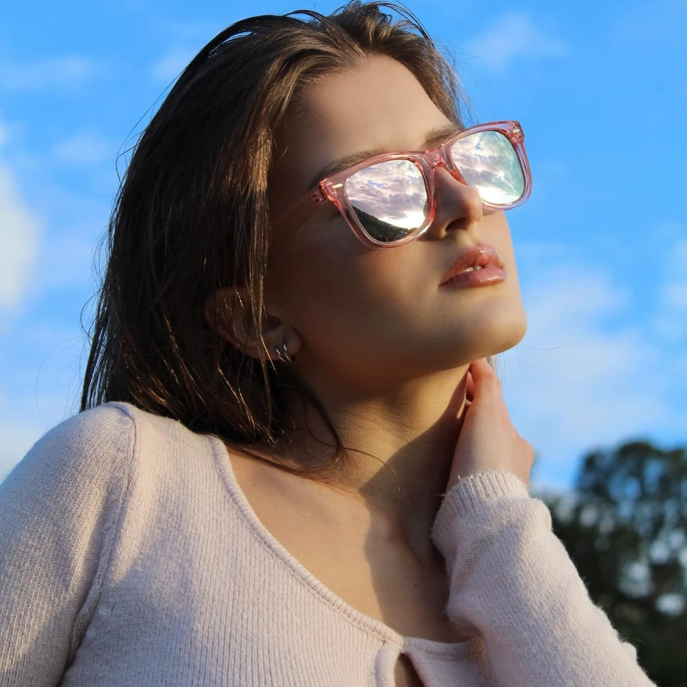 Sunglasses for Women - Polarized for , Anti-Glare Mirror Lenses, Trendy Fashion Shades with UV - product detail view 10