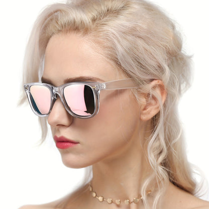 Sunglasses for Women - Polarized for , Anti-Glare Mirror Lenses, Trendy Fashion Shades with UV - product detail view 29