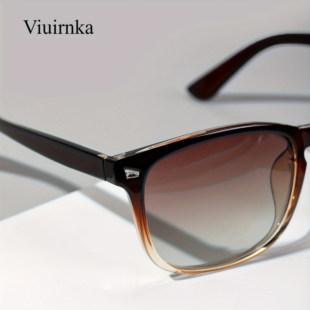 Sunglasses for Men - Polarized Driving Unisex Vintage Style UV400 Protection Gradient Tea Lens - product detail view 2