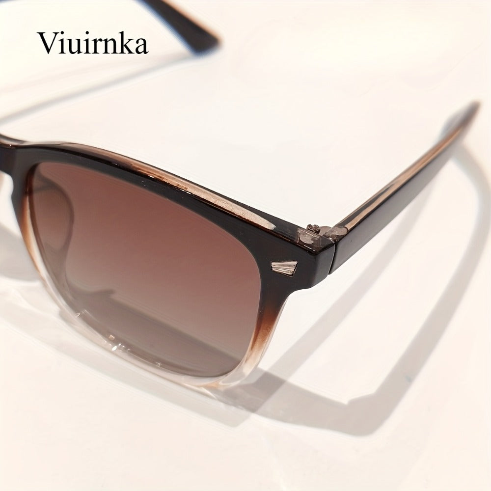 Sunglasses for Men - Polarized Driving Unisex Vintage Style UV400 Protection Gradient Tea Lens - product detail view 4