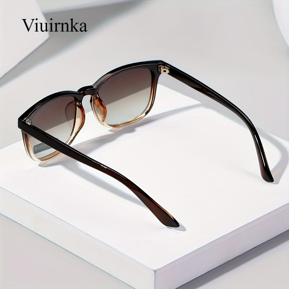 Sunglasses for Men - Polarized Driving Unisex Vintage Style UV400 Protection Gradient Tea Lens - product detail view 6
