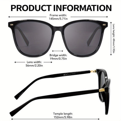 Sunglasses for Women - Polarized Mirrored Lens Large Oversized Frame UV Protection Trendy Fashion - product detail view 2