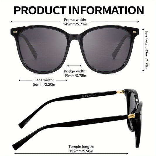 Sunglasses for Women - Polarized Mirrored Lens Large Oversized Frame UV Protection Trendy Fashion - product detail view 2