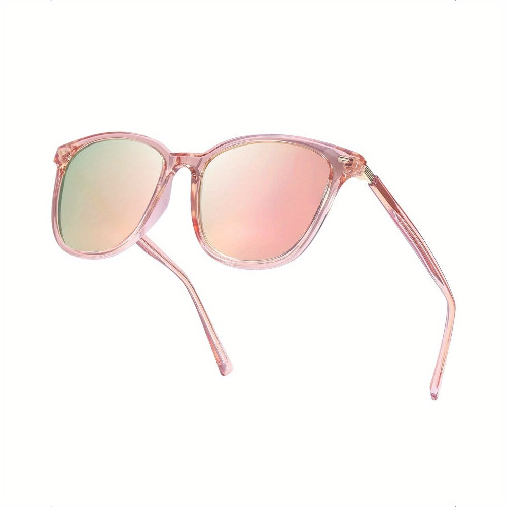 Sunglasses for Women - Polarized Mirrored Lens Large Oversized Frame UV Protection Trendy Fashion - product detail view 5