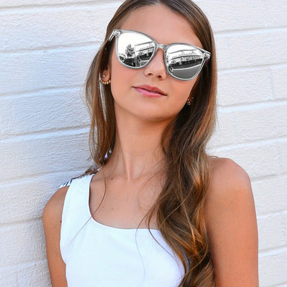 Sunglasses for Women - Polarized Mirrored Lens Large Oversized Frame UV Protection Trendy Fashion - product detail view 14