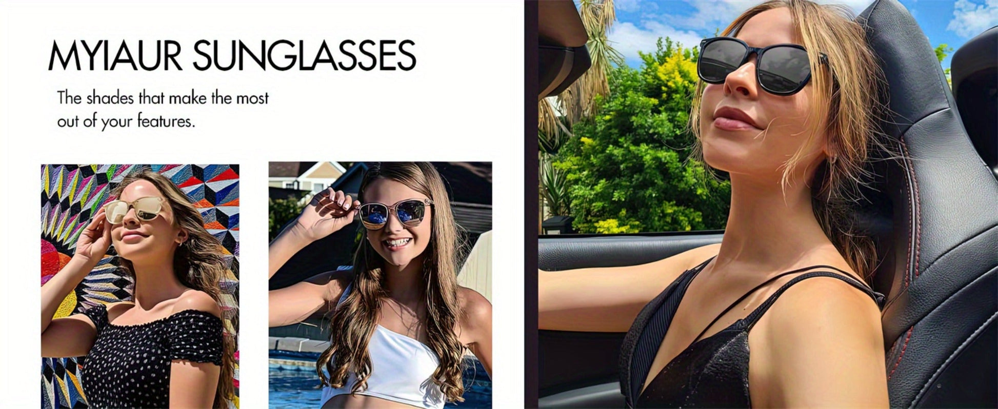 Sunglasses for Women - Polarized Mirrored Lens Large Oversized Frame UV Protection Trendy Fashion - product detail view 24