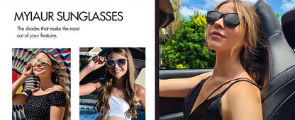 Sunglasses for Women - Polarized Mirrored Lens Large Oversized Frame UV Protection Trendy Fashion - product detail view 24