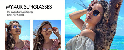 Sunglasses for Women - Polarized Mirrored Lens Large Oversized Frame UV Protection Trendy Fashion - product detail view 25