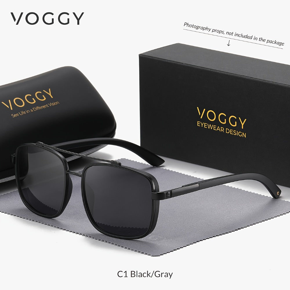 Sunglasses for Men - Polarized Pilot Women - Retro Aviator TR90 Metal Frame UV400 Protection - product detail view 3