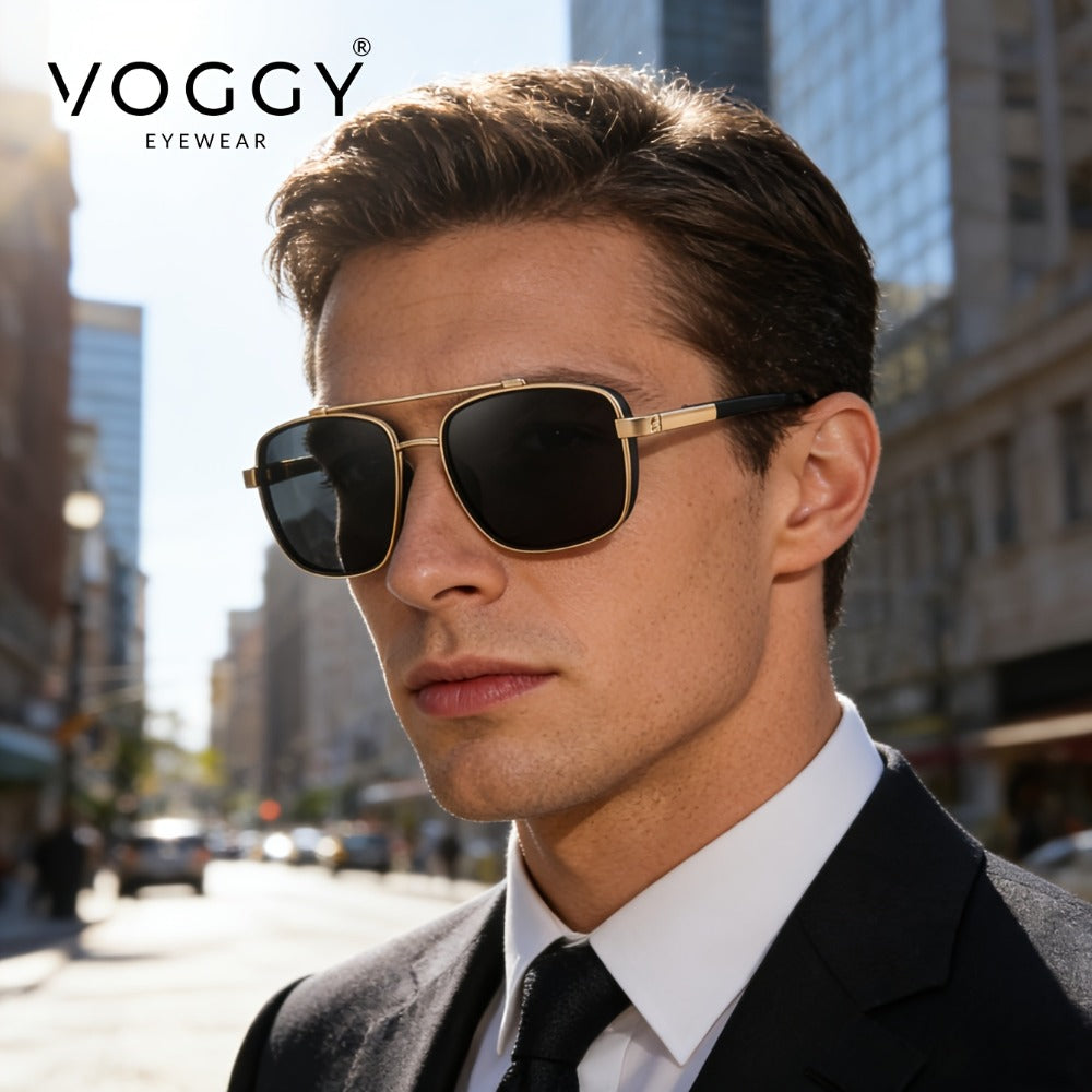 Sunglasses for Men - Polarized Pilot Women - Retro Aviator TR90 Metal Frame UV400 Protection - product detail view 4