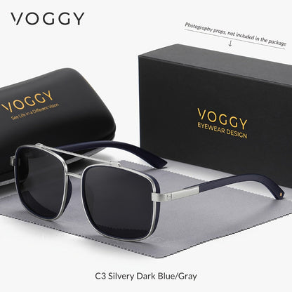 Sunglasses for Men - Polarized Pilot Women - Retro Aviator TR90 Metal Frame UV400 Protection - product detail view 5