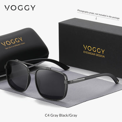 Sunglasses for Men - Polarized Pilot Women - Retro Aviator TR90 Metal Frame UV400 Protection - product detail view 7