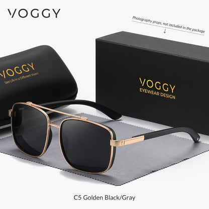 Sunglasses for Men - Polarized Pilot Women - Retro Aviator TR90 Metal Frame UV400 Protection - product detail view 9