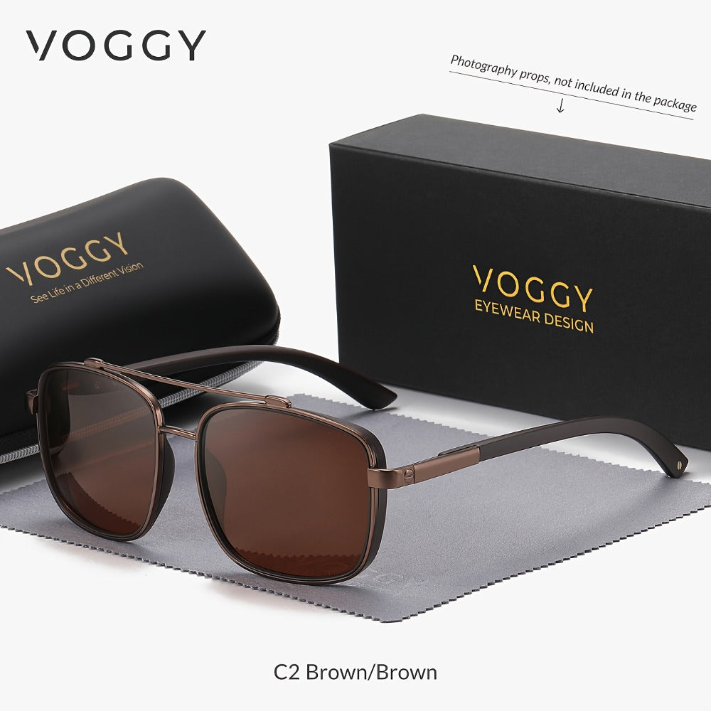 Sunglasses for Men - Polarized Pilot Women - Retro Aviator TR90 Metal Frame UV400 Protection - product detail view 11