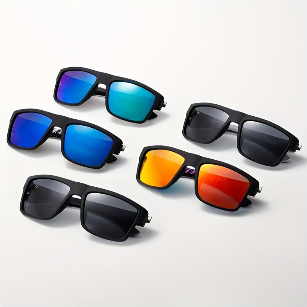 Sunglasses for Men - Polarized Set Couples 3 or 5 Pack - Retro Trendy PC Lens Metal Hinge - product detail view 4