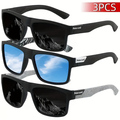 Sunglasses for Men - Polarized Set Couples 3 or 5 Pack - Retro Trendy PC Lens Metal Hinge - product detail view 5
