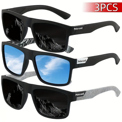 Sunglasses for Men - Polarized Set Couples 3 or 5 Pack - Retro Trendy PC Lens Metal Hinge - product detail view 8