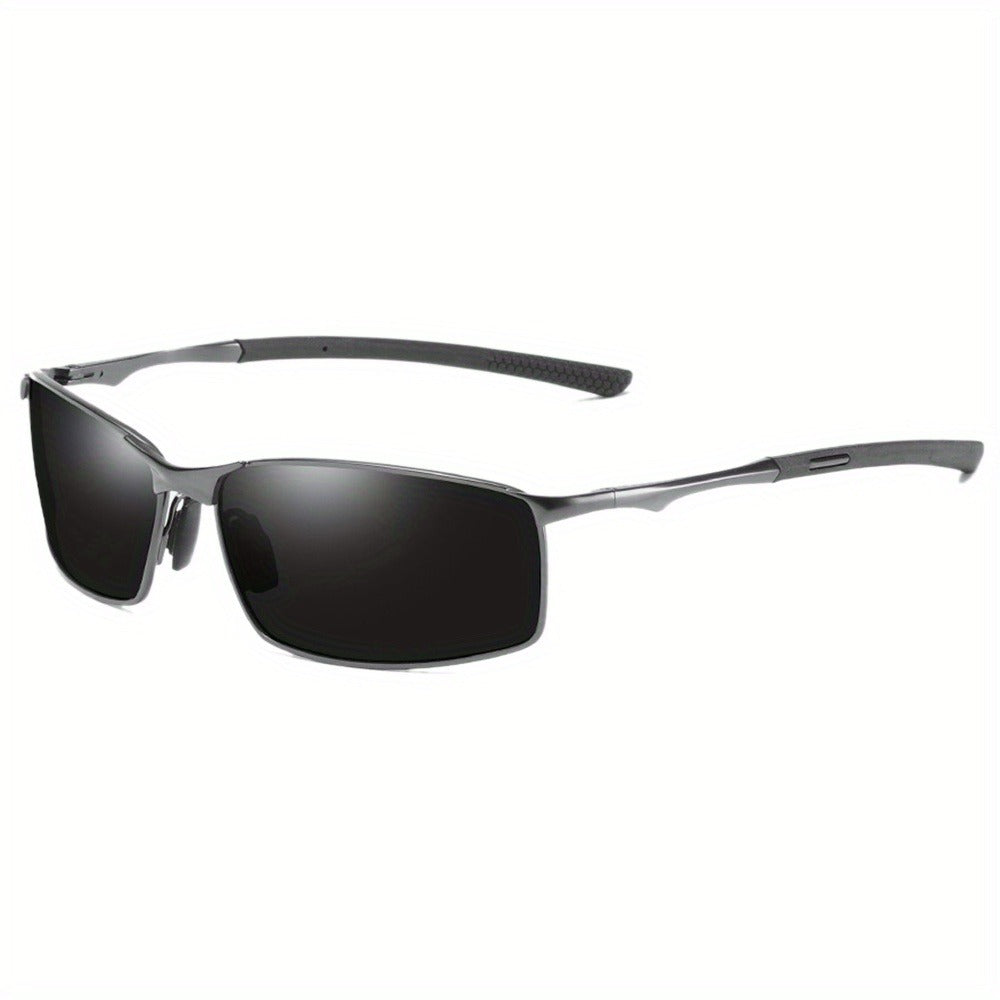 Sunglasses for Men - Polarized Sports Metal Frame UV400 Anti-Glare HD Driving Lenses - product detail view 3