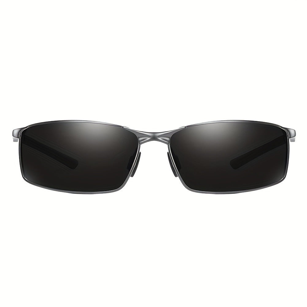 Sunglasses for Men - Polarized Sports Metal Frame UV400 Anti-Glare HD Driving Lenses - product detail view 4