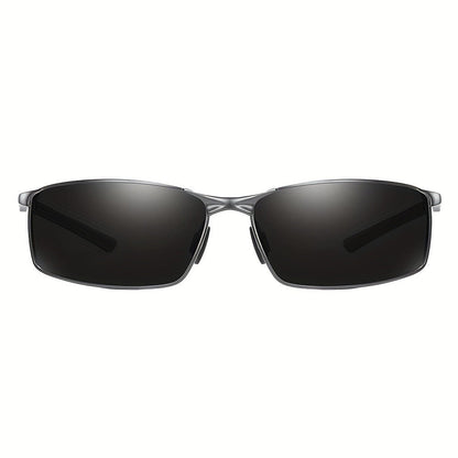 Sunglasses for Men - Polarized Sports Metal Frame UV400 Anti-Glare HD Driving Lenses - product detail view 4