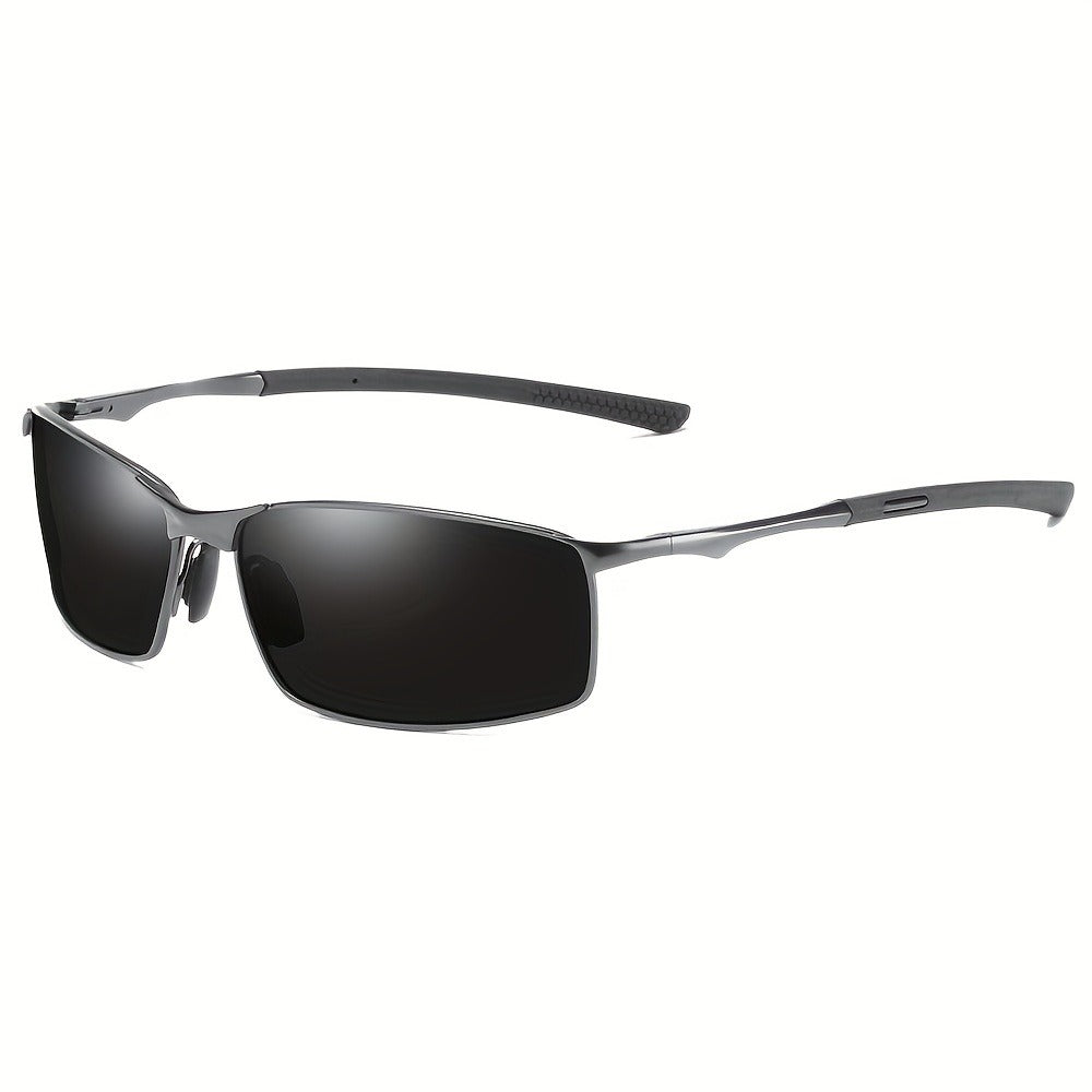 Sunglasses for Men - Polarized Sports Metal Frame UV400 Anti-Glare HD Driving Lenses - product detail view 6