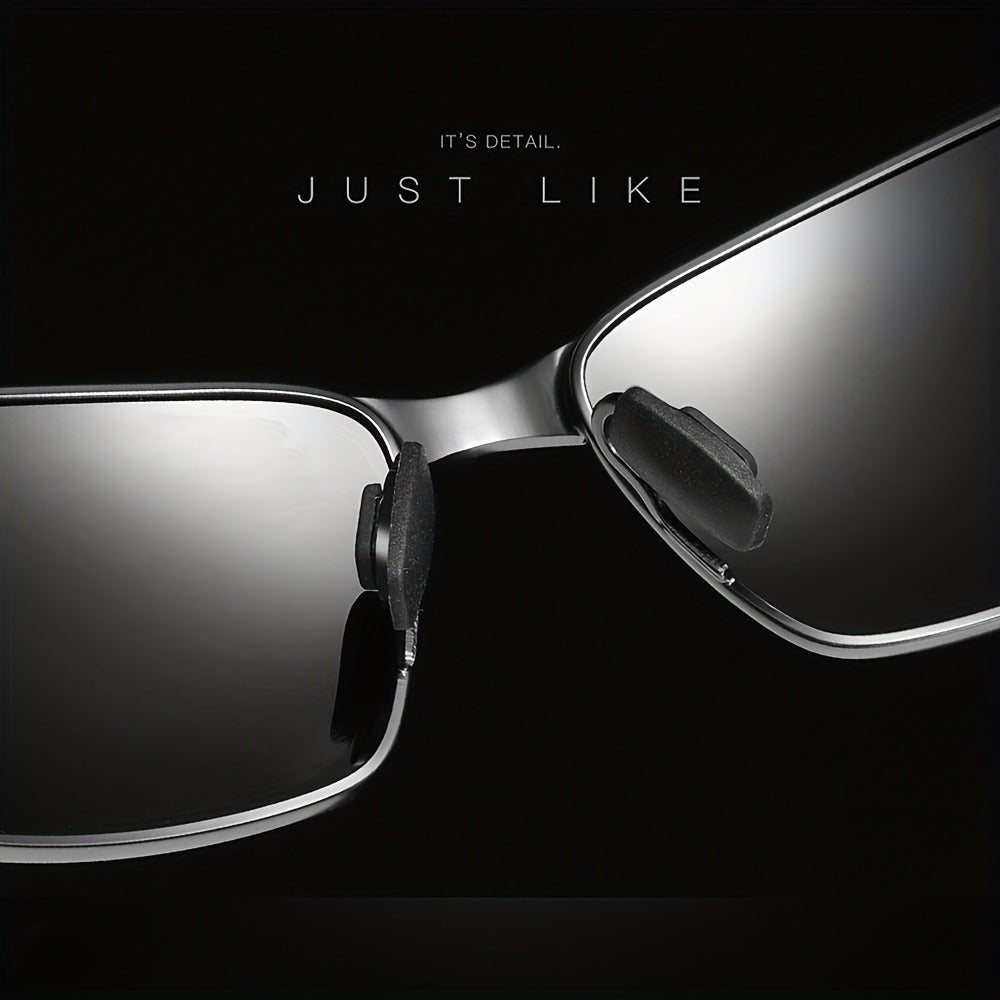 Sunglasses for Men - Polarized Sports Metal Frame UV400 Anti-Glare HD Driving Lenses - product detail view 9
