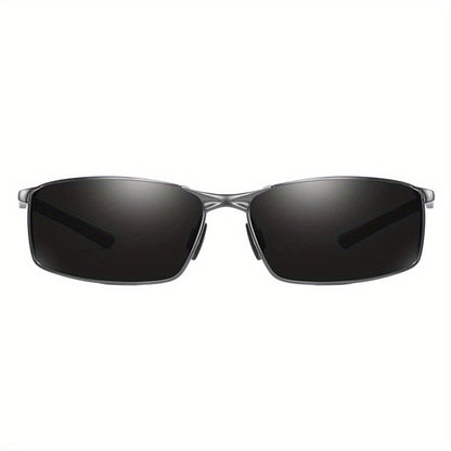 Sunglasses for Men - Polarized Sports Metal Frame UV400 Anti-Glare HD Driving Lenses - product detail view 11