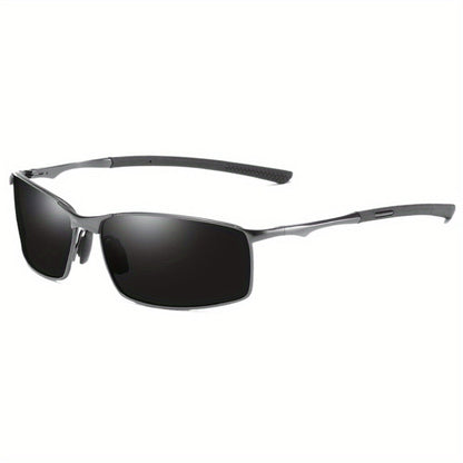 Sunglasses for Men - Polarized Sports Metal Frame UV400 Anti-Glare HD Driving Lenses - product detail view 12