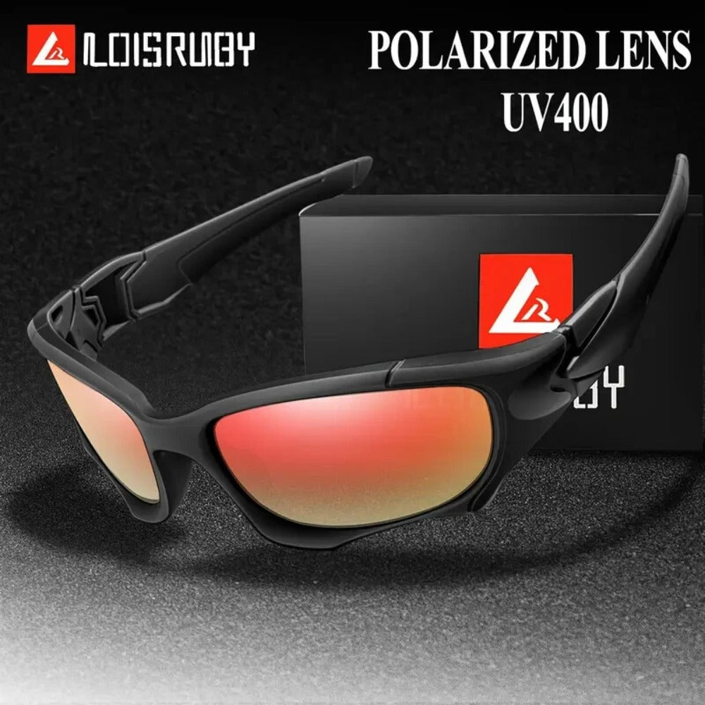 Sunglasses for Men - Polarized Sports UV400 - Lightweight PC Wrap Frame for Women, Anti-Glare - product detail view 7