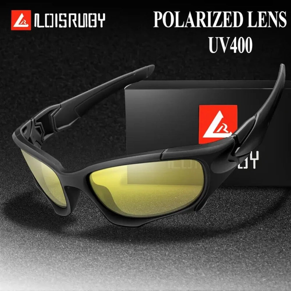 Sunglasses for Men - Polarized Sports UV400 - Lightweight PC Wrap Frame for Women, Anti-Glare - product detail view 10
