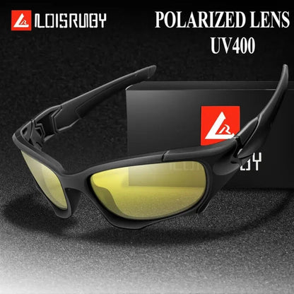 Sunglasses for Men - Polarized Sports UV400 - Lightweight PC Wrap Frame for Women, Anti-Glare - product detail view 10