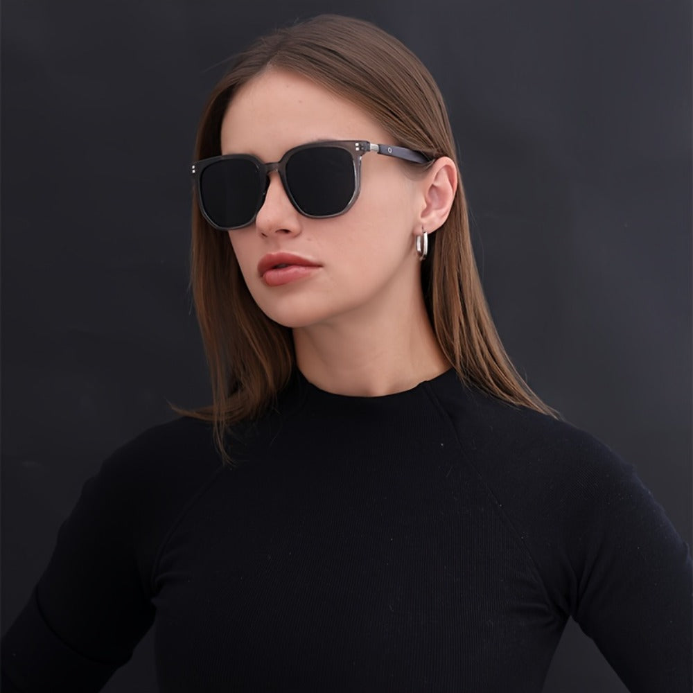 Sunglasses for Men - Polarized TR Frame for & Women Vintage Stud Detail Hybrid Spectacle Retro - product detail view 13