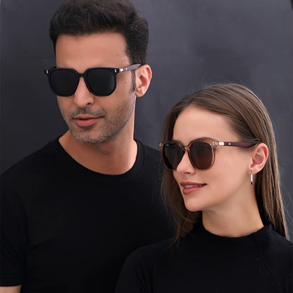 Sunglasses for Men - Polarized TR Frame for & Women Vintage Stud Detail Hybrid Spectacle Retro - product detail view 15