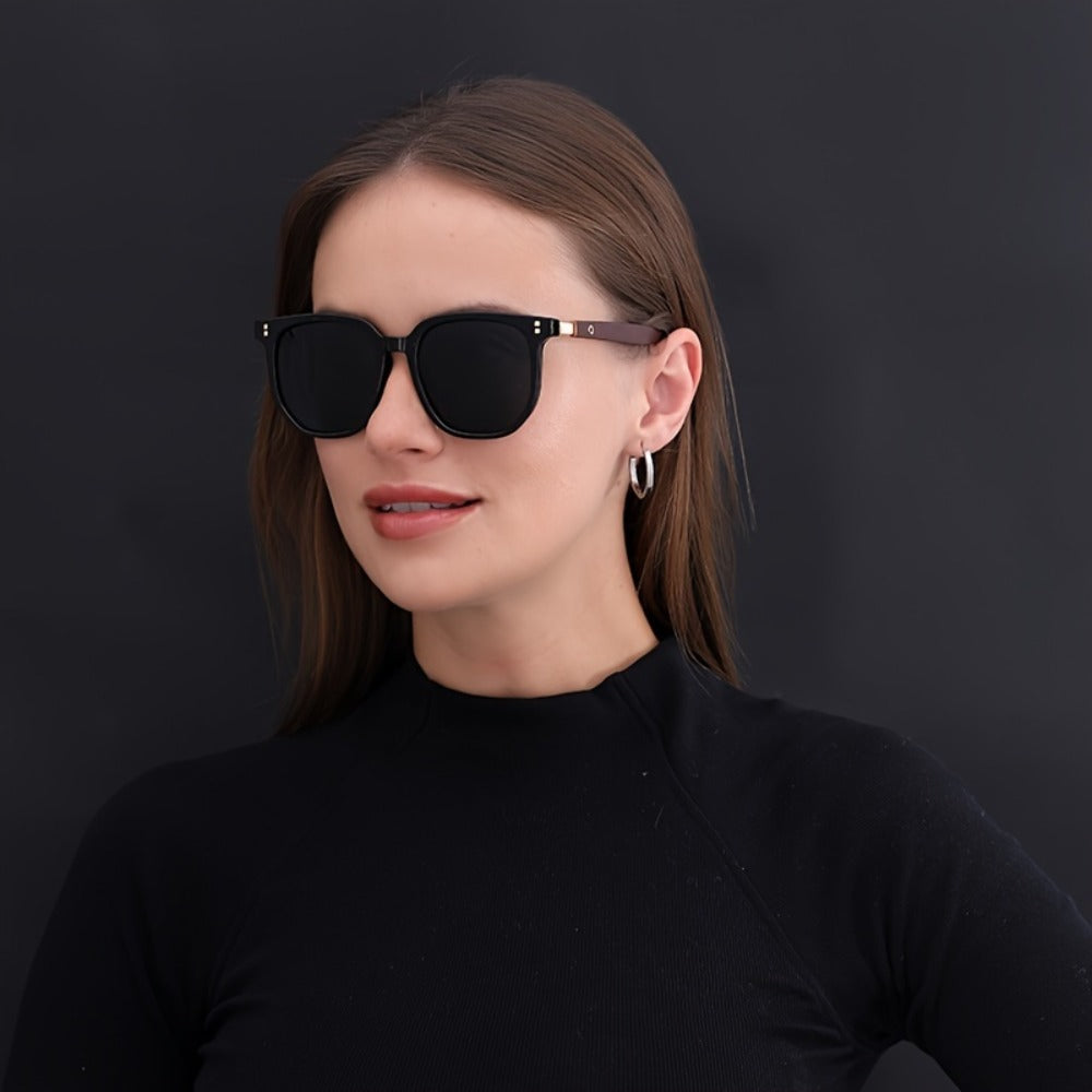 Sunglasses for Men - Polarized TR Frame for & Women Vintage Stud Detail Hybrid Spectacle Retro - product detail view 17
