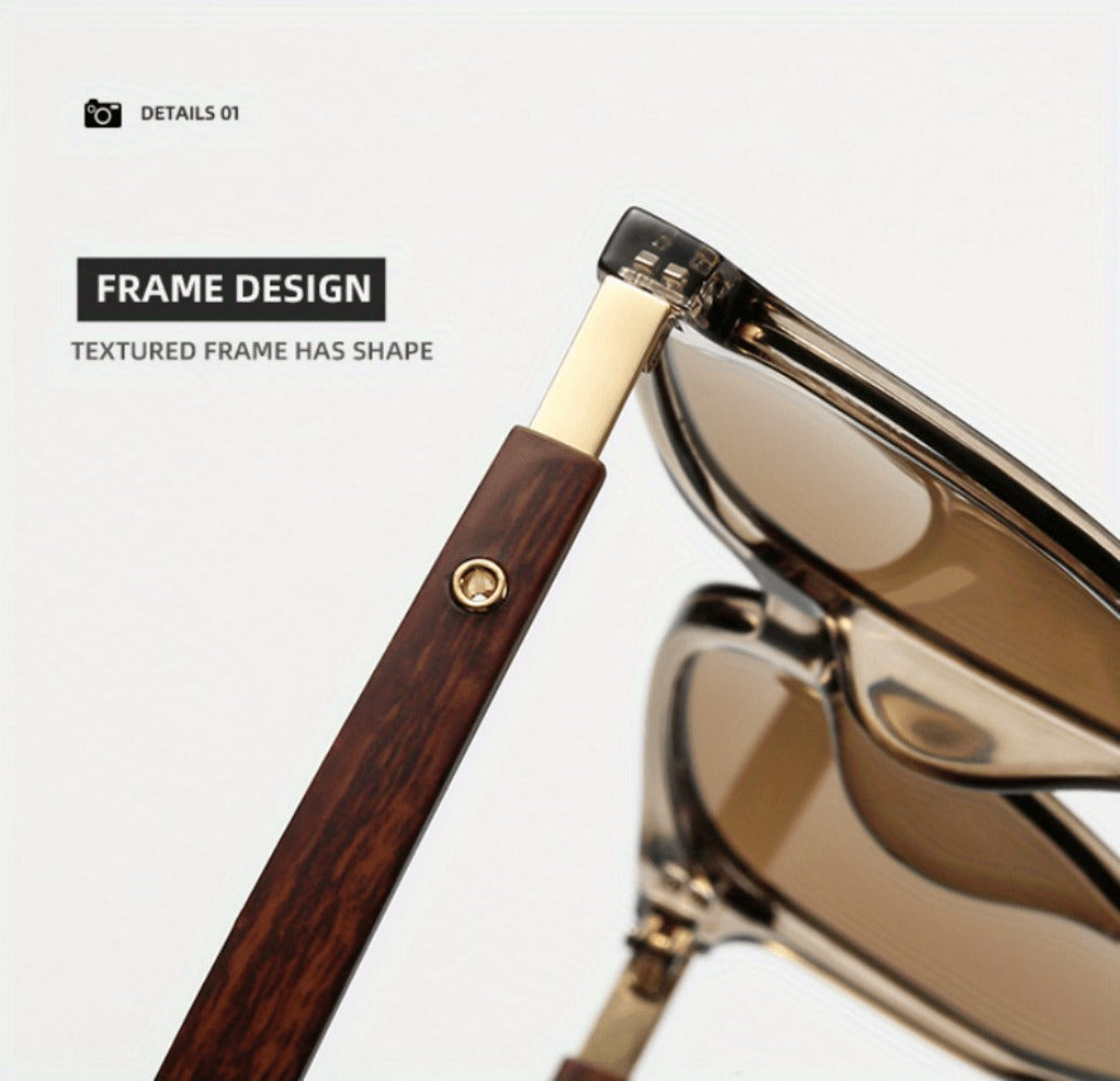 Sunglasses for Men - Polarized TR Frame for & Women Vintage Stud Detail Hybrid Spectacle Retro - product detail view 23