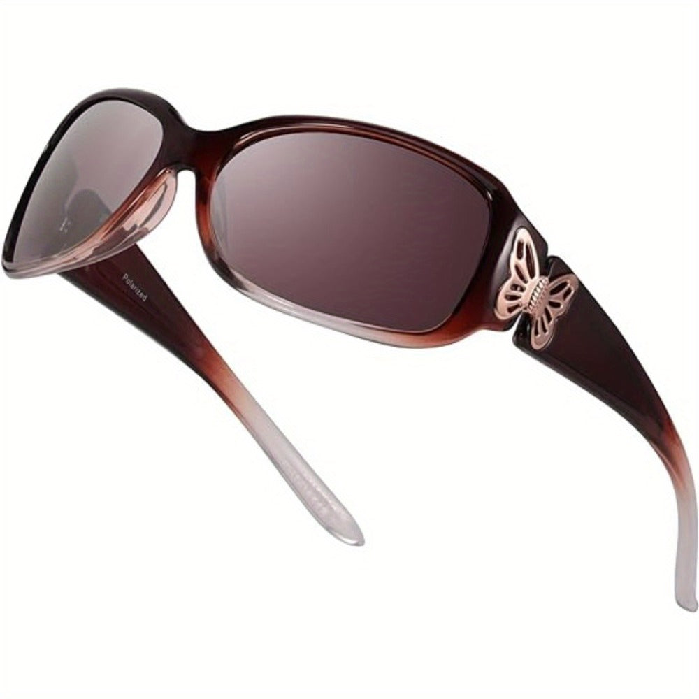 Sunglasses for Men - Polarized UV400 Butterfly Floral Wrap-Around Fashion Eyewear for & Women - product detail view 17