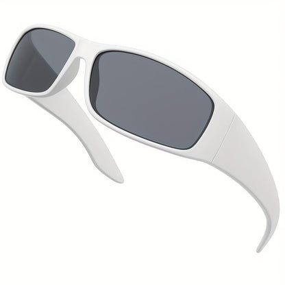 Sunglasses for Men - Polarized Wrap Around Super Dark Lens Lightweight Glossy Matte Frame Black - product detail view 11