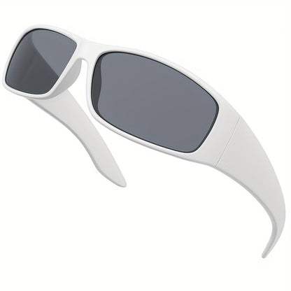 Sunglasses for Men - Polarized Wrap Around Super Dark Lens Lightweight Glossy Matte Frame Black - product detail view 27