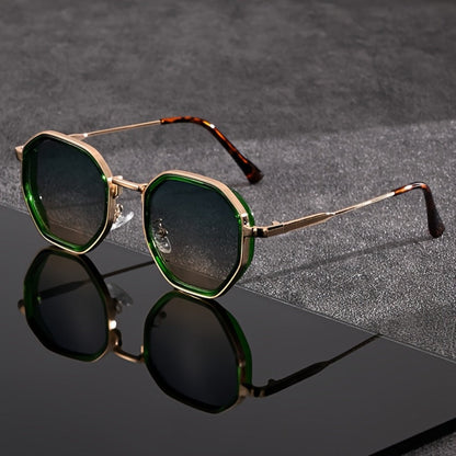 Sunglasses for Men - Polygonal for Women Geometric Frame Trendy Tinted Lenses Lightweight - product detail view 4