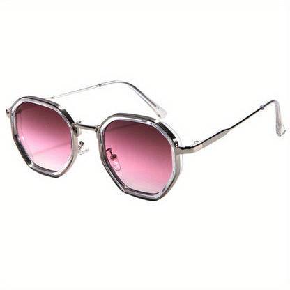 Sunglasses for Men - Polygonal for Women Geometric Frame Trendy Tinted Lenses Lightweight - product detail view 5