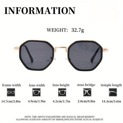 Sunglasses for Men - Polygonal for Women Geometric Frame Trendy Tinted Lenses Lightweight - product detail view 6