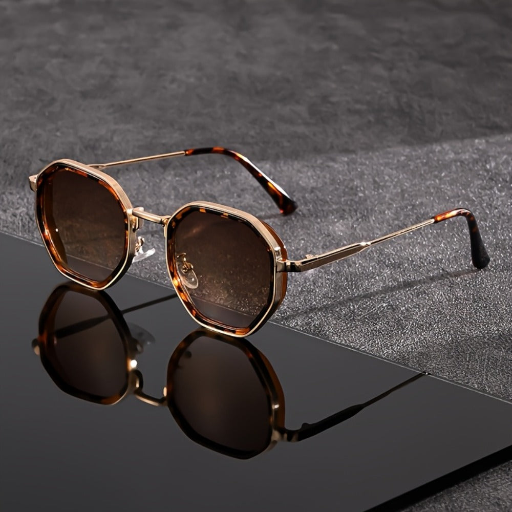 Sunglasses for Men - Polygonal for Women Geometric Frame Trendy Tinted Lenses Lightweight - product detail view 7